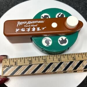 Vintage Paper Adventures Punch Wheel 6 Animal Shapes Scrapbooking Craft Tool DIY